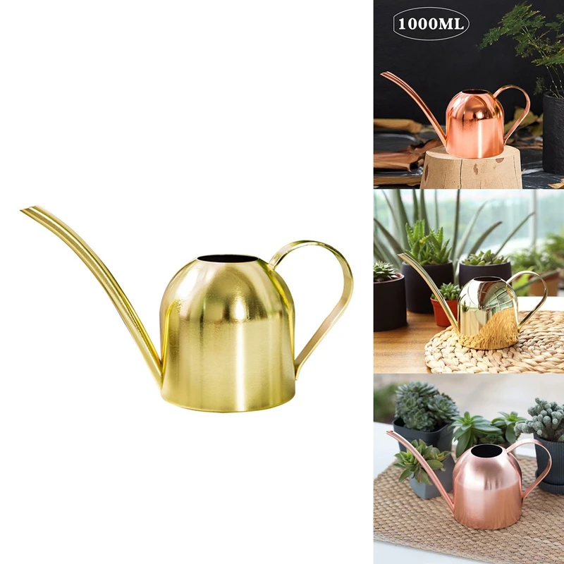 

Long Mouth Water Can Stainless Steel Watering Pot Garden Flower Plants Watering Cans Kettle Gardening Tool