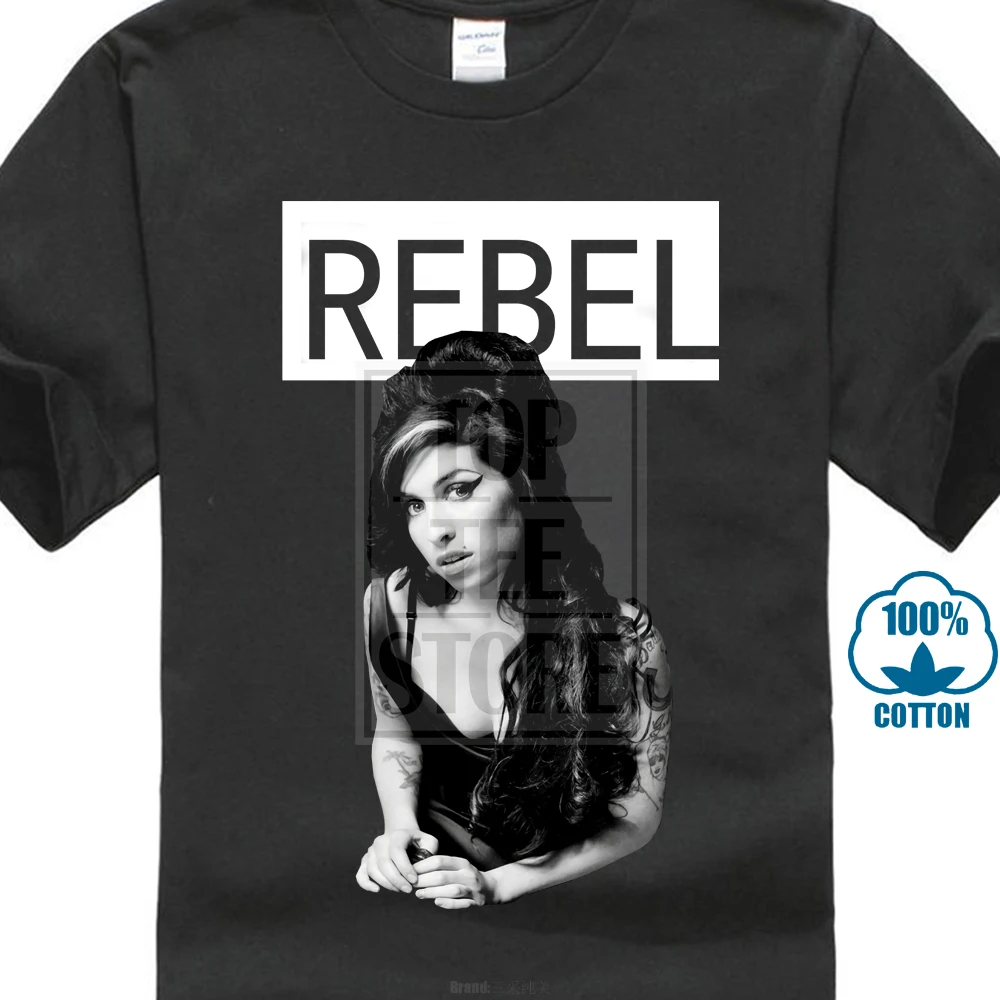 Amy Winehouse Rebel черная футболка новая официальная Merch 018873