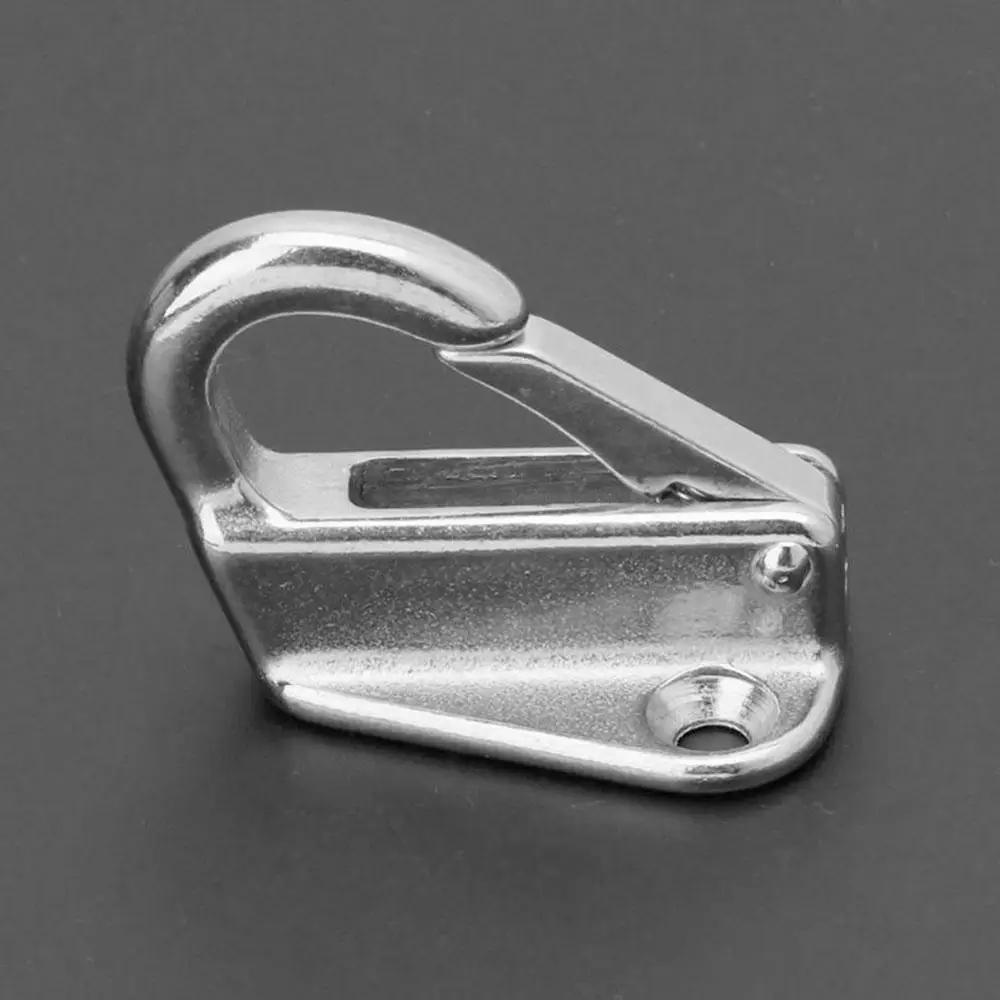 

1Pcs Marine 316 Steel Mini Boat Fender Hook Marine Eye Sailing Silver Carabiner Fender Pad Hooks C6R1