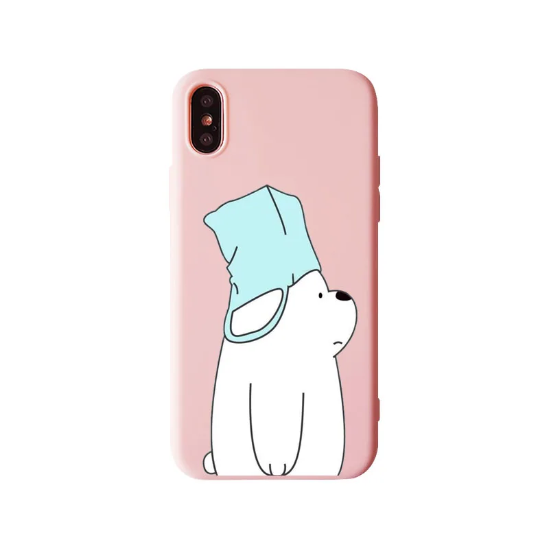 TPU Роскошный мягкий ТПУ чехол для телефона для iPhone 11 11Pro X XS MAX XR 5 5S SE 6 6s, 7, 7 plus, 8, 8 plus, в мультяшном стиле, мы вся правда о медведях крышка - Цвет: TPU