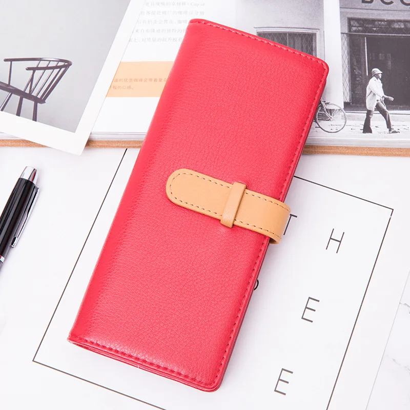 

PU leather 40 card slots large capacity business card holder fashion multifunctional card holder long style business card holder