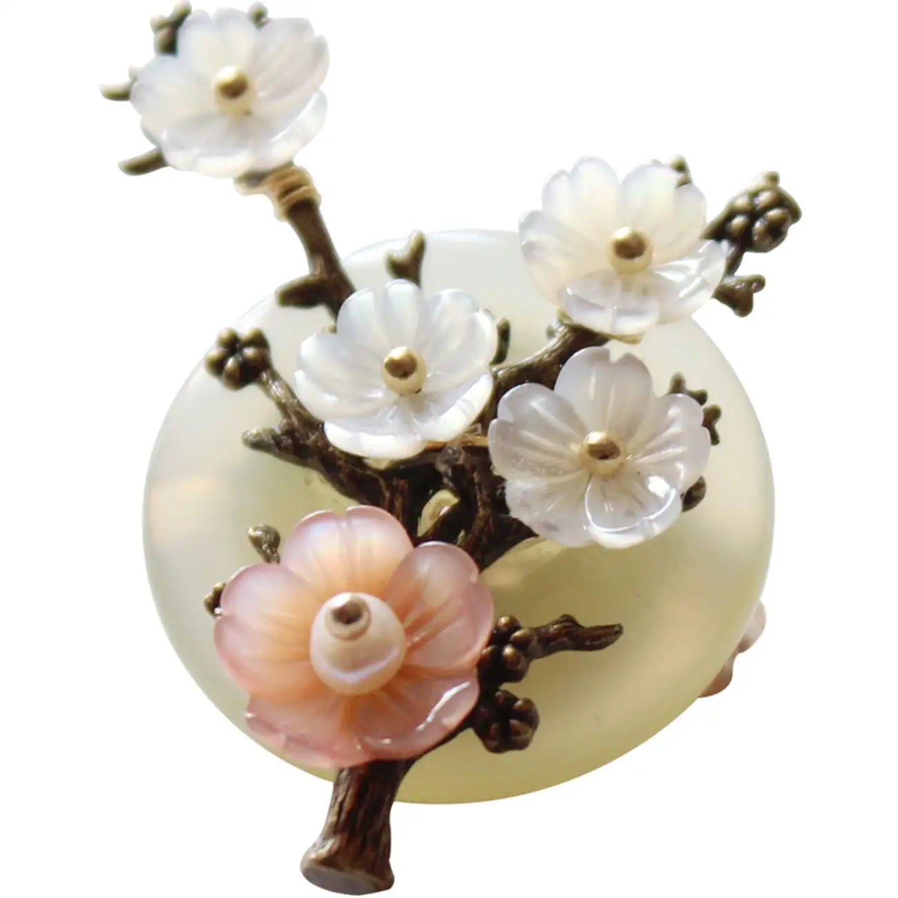 

Chinese Traditional brooch Pearl Shell Decoration For Wedding Party Hanfu -1