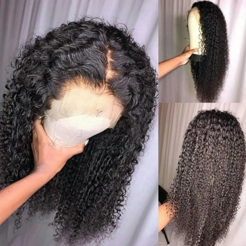 Кудрявые искусственные волосы Onecut парики из человеческих волос на сетке спереди