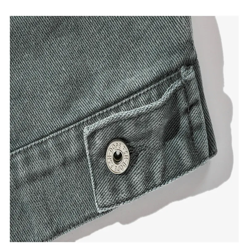 

2021 Autumn and Winter Japanese Vintage Casual Denim Jacket Fashion Loose Thickened Tooling Jacket Men
