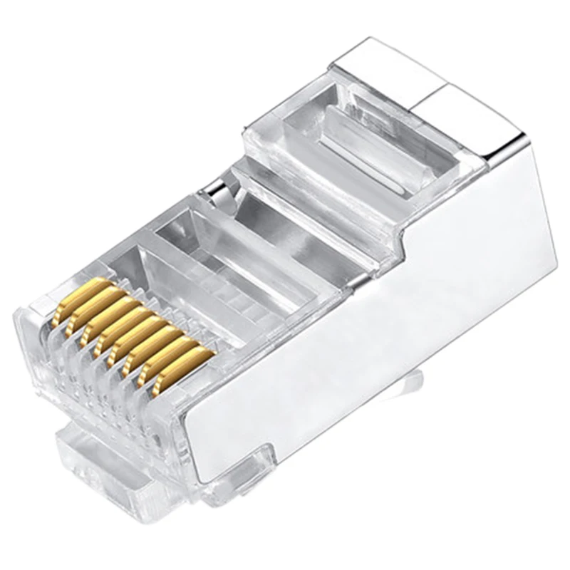 100 шт. Cat6 FTP RJ45 8P8C экранированный модульный разъем кабеля Ethernet сетевой кабель с