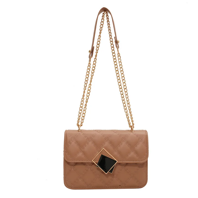 

The New Tide Fashion Chain Bag The Pure Color Contracted Ling From Fairy One Shoulder Inclined Shoulder Bag Small Package