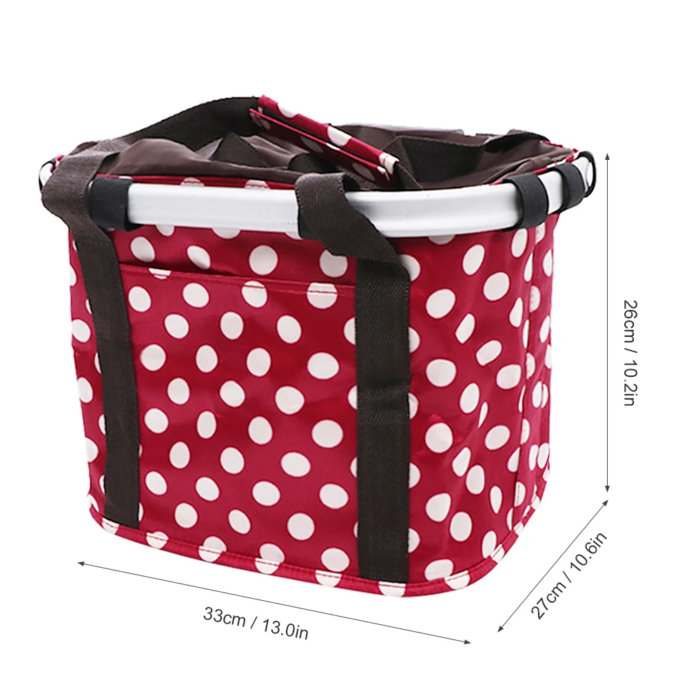 Cycling Folding Basket Pet Carrier Bag MTB Aluminum Alloy Bicycle Front Quick Release Bike Cloth Handle | Спорт и развлечения