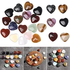 Сердце Форма с украшением в виде кристаллов рейки минералы чакра Целебный Камень натуральный кварц Подвеска из драгоценных камней ручной работы подарок аксессуары ювелирные изделия ручной работы