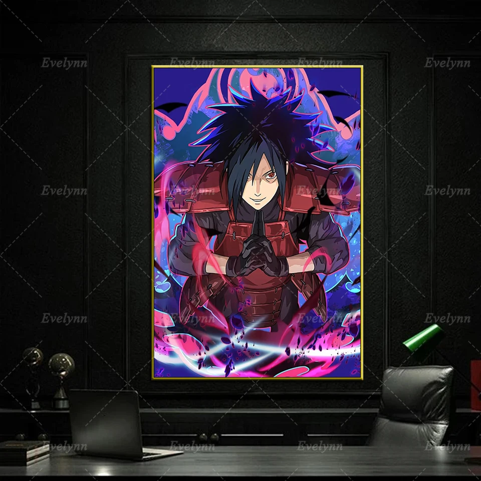 

Uchiha Madara Naruto Japan Anime Canvas Posters Nordic Home Bedroom Decor Prints Pictures Living Room Cuadros Wall Art Painting