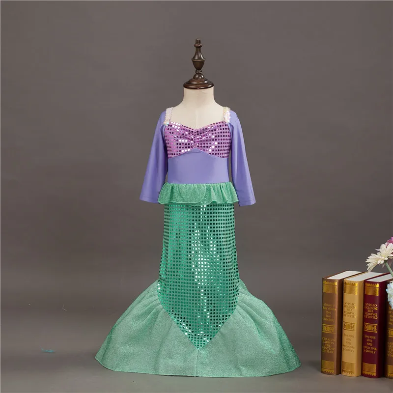 Моноласты хвост русалки костюм для костюмированной вечеринки Принцесса Ариэль