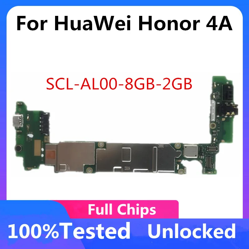 For HuaWei Honor 4A Motherboard Original Unlocked Logic Board with Android System SCL-AL00-8GB-2GB Mainboard | Мобильные телефоны и