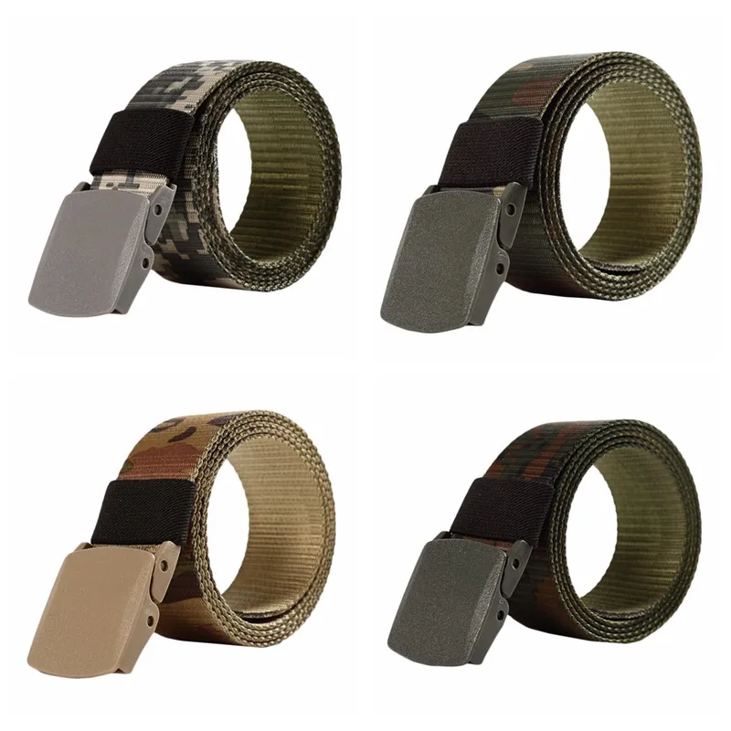 Men Military Tactical Belt Outdoor Canvas Hiking Camping Waist Support Hunting Sports Wearable Adjustable Waistband Belts | Спорт и