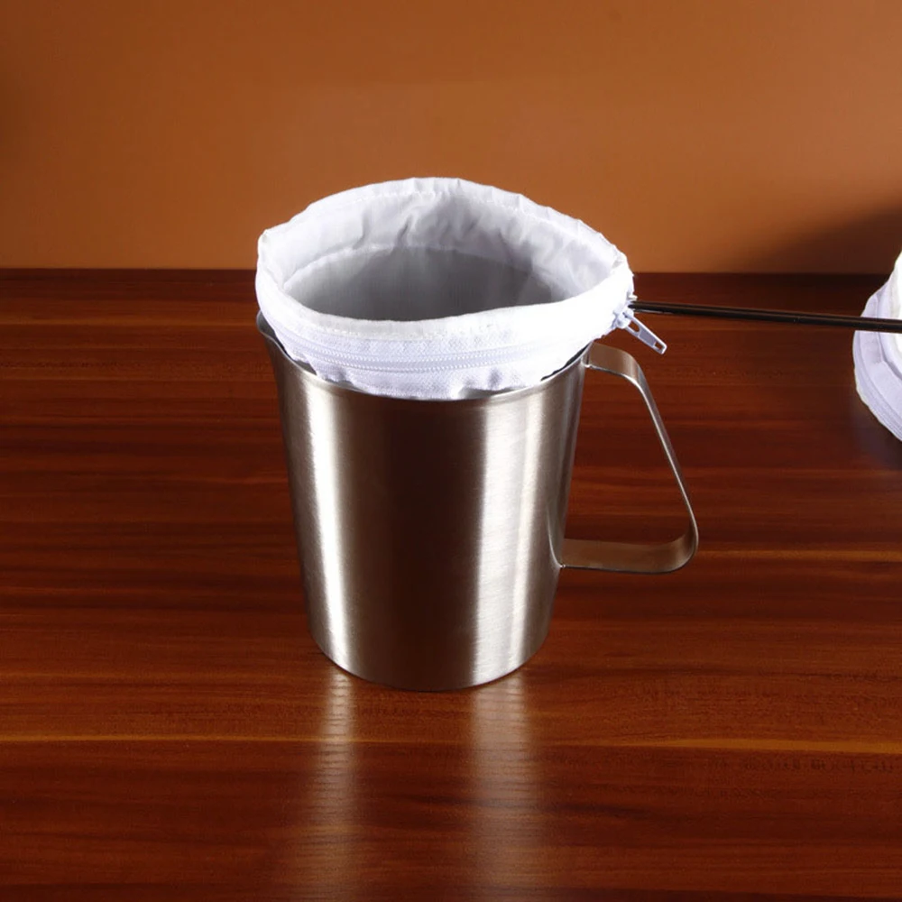 Многоразовый фильтр для кофе фланелевый тканевый с ручкой из нержавеющей стали