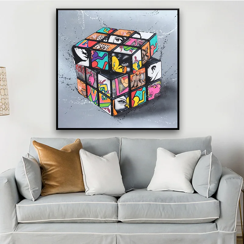 

Graffiti Art Canvas Painting Posters And Prints Cuadros Wall Art for Living Room Home Decor