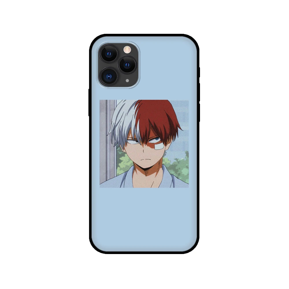 Black tpu case for iphone 5 5s se  6 6s 7 8 plus x 10 cover for iphone XR XS 11 pro MAX case Anime icons