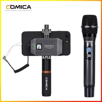 comica cvm ws50h multi channels smartphone wireless microphone with hand held transmitter 6 channels 60m working distance