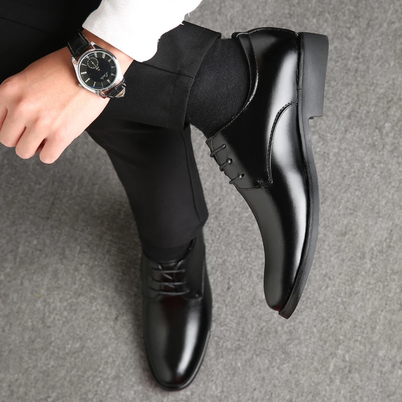 Новинка 2019 Мужские модельные туфли мужские повседневные из натуральной кожи