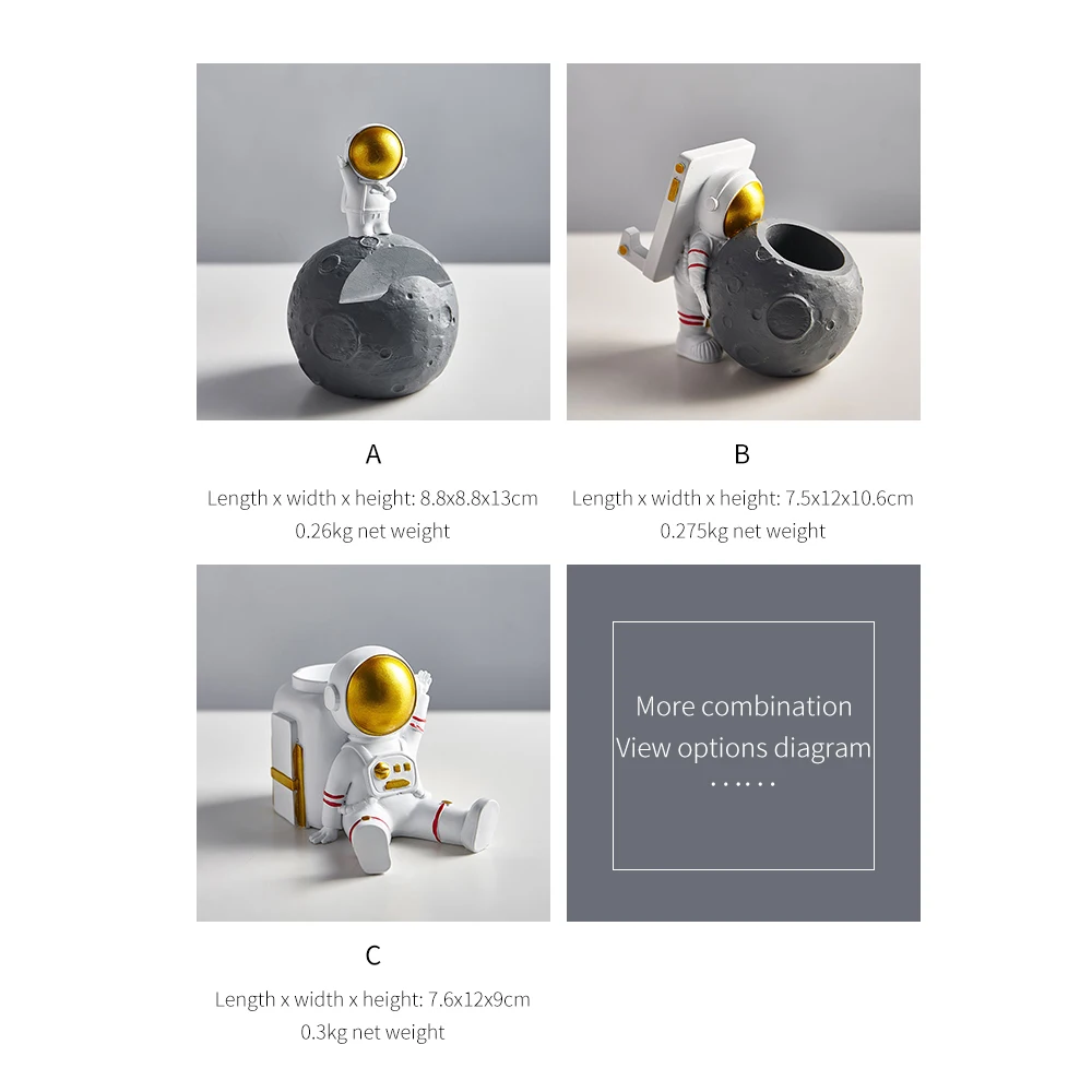 

Astronaut Resin Vase Home Decoration Accessories Study Desk Countertop Vase Multi-purpose Small Potted Plant Modern Flower Vase