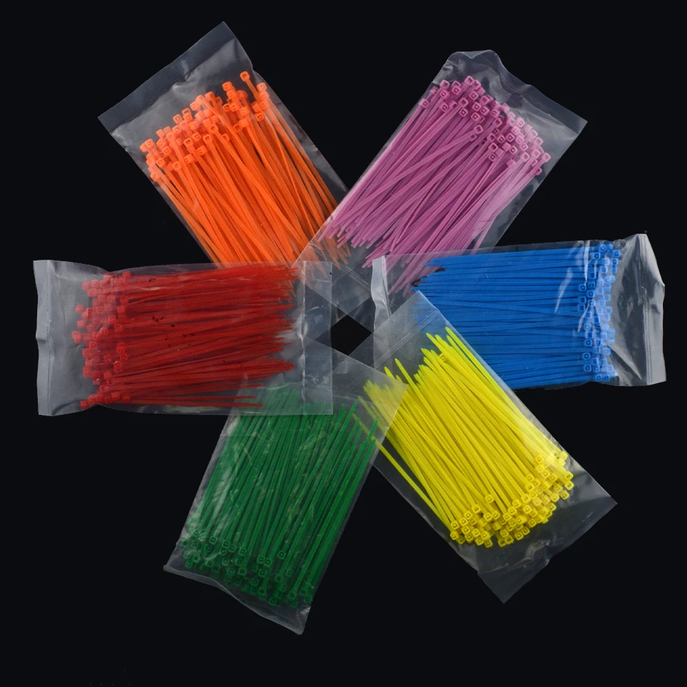 Самоблокирующиеся Нейлоновые кабельные стяжки 100 шт./пакет 3x100 для кабелей