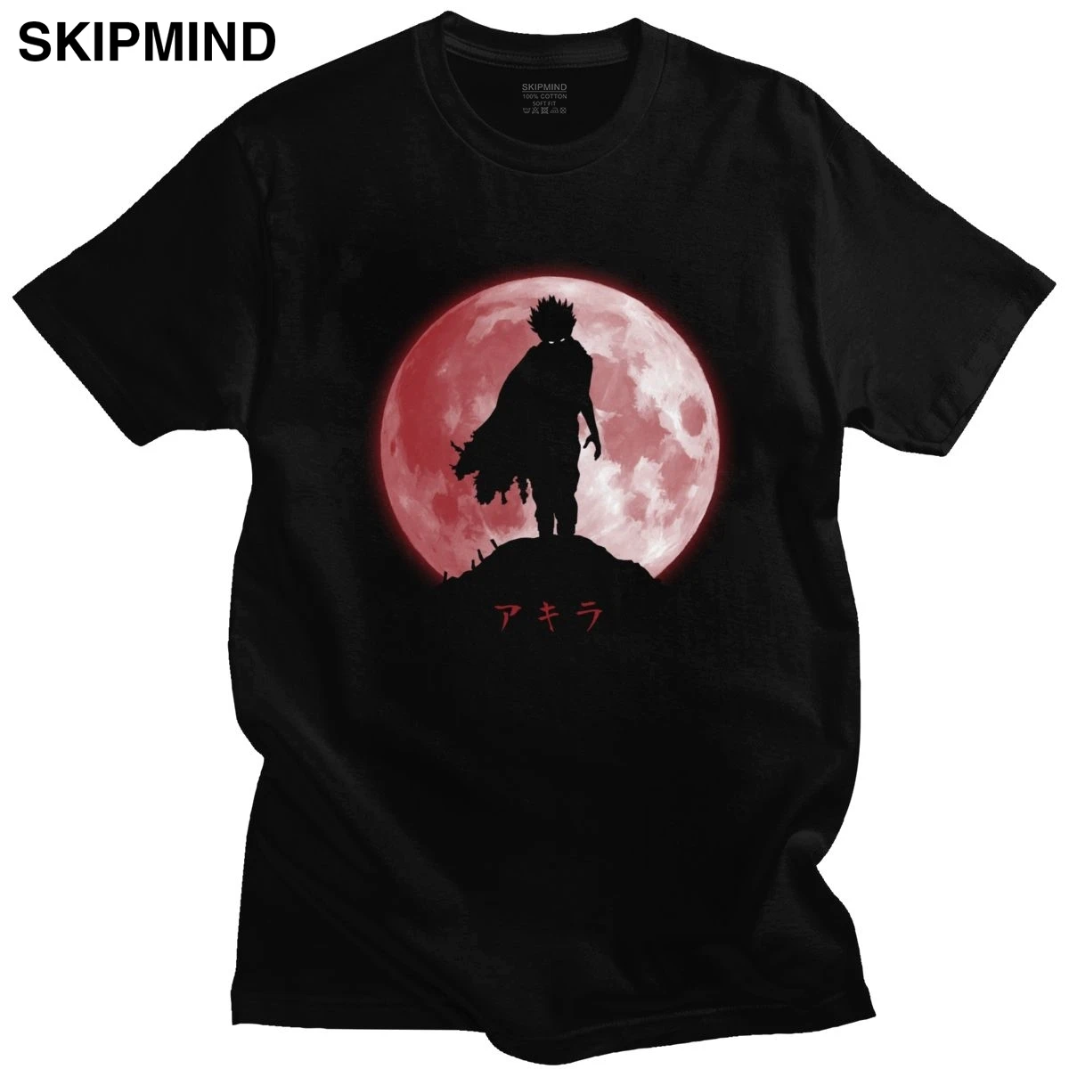 

Новинка мужские Moon Нео Токио футболка с короткими рукавами и круглым вырезом из хлопка футболка летние Акира Сима Tetsuo свободная футболка по...