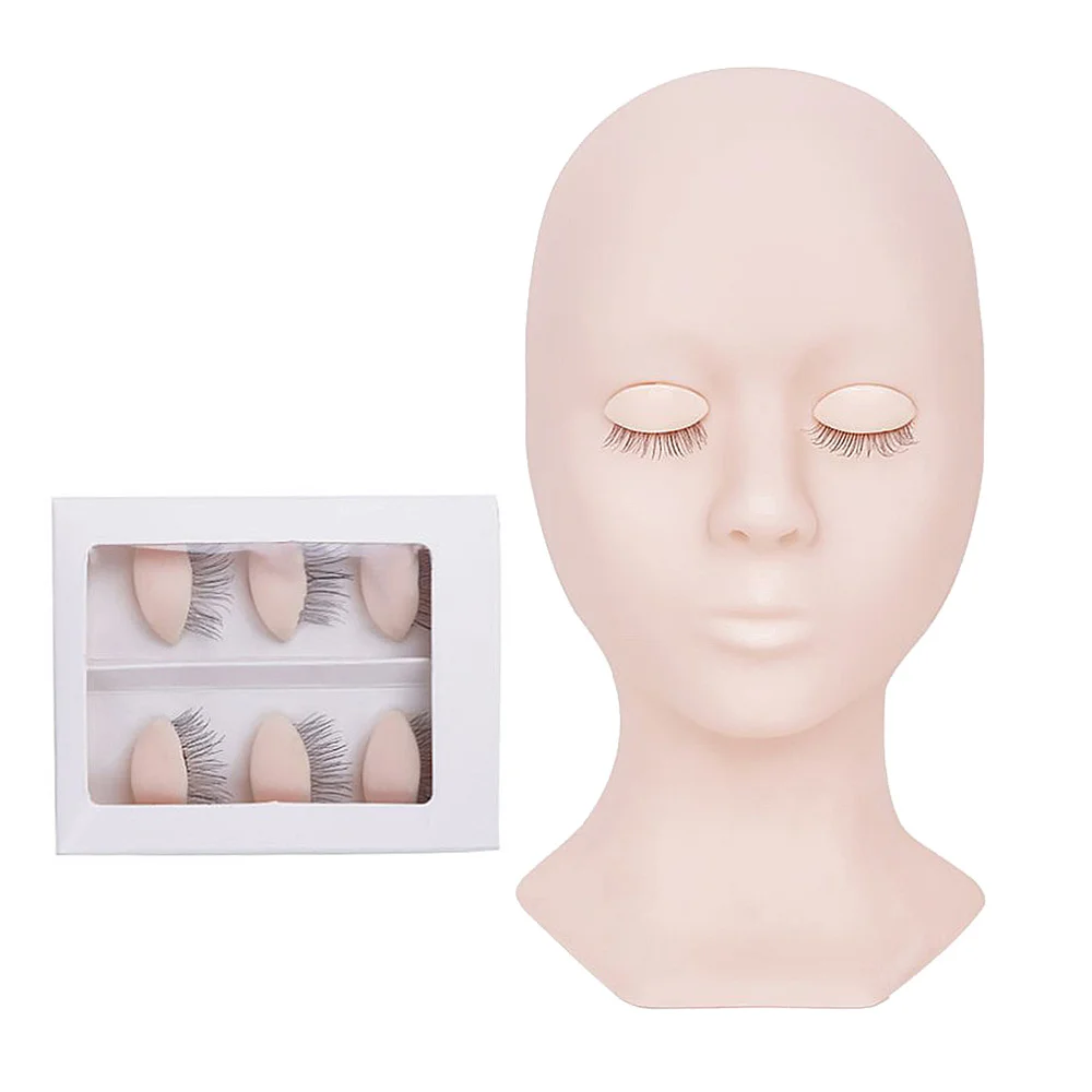 

1 Set of Eyelash Extension Practice Mannequin Head Mannequin Head Mold )