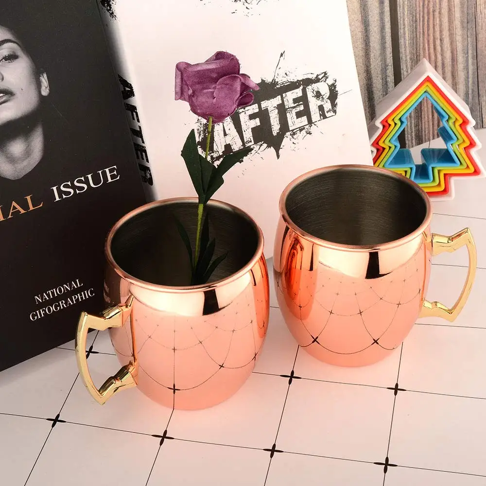 Медные кружки медные чашка из нержавеющей стали подкладка ручная работа с