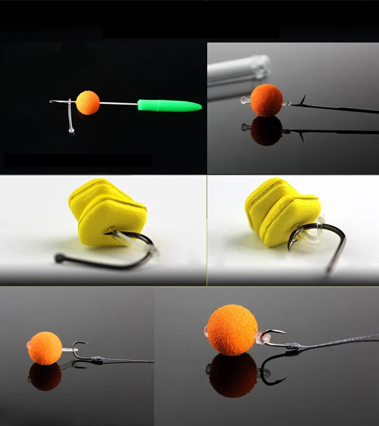 5Cards Carp Fishing Hair Rig 20/22/25/27mm Fishing Bait Stop Pop Up Rig Stoppers Clear Color Boilie Inserts B368