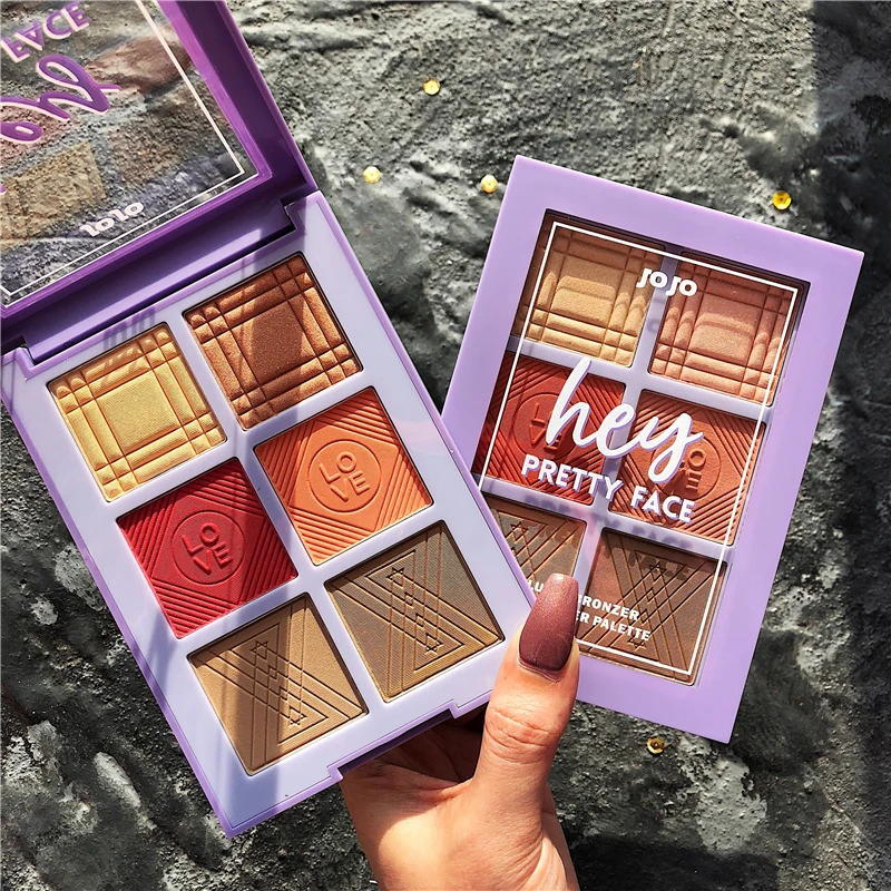 Профессиональный макияж хайлайтер Палитра 6 цветов текстура контурная пудра