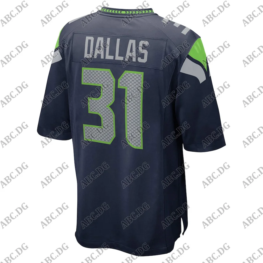 

Men Women Kid Youth Seattle DeeJay Dallas College Navy Game Jersey