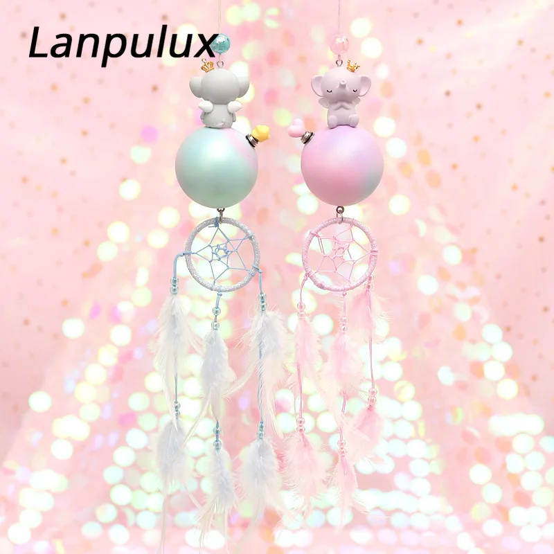Lanpulux Смола слон ночник розовый синий колокольчик животное музыкальная шкатулка