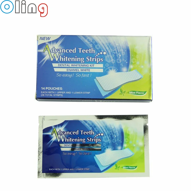 

1 Box Teeth Whitening Strips Advanced Tooth Whitening Strips Safe Cleaning Bleaching Strip 14 pairs/28 pcs Whiten gel