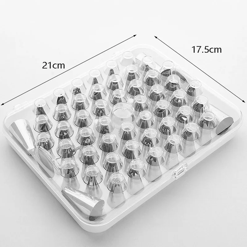 

52pcs Stainless Steel Cream Buttercream Icing Nozzles Baking Mouth Cake Piping Nozzles Pastry Icing Flower Tips Decoration Cake