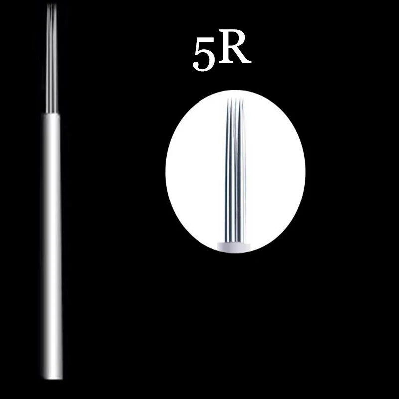 100 шт. 3R 5R 7R 9R лезвия Lamina затенение жесткий R5 вкладыш микроблейдинг Tebori иглы ручные