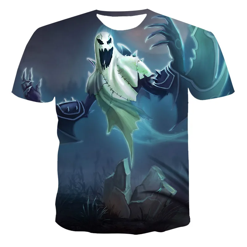 

2021 new arrival digital 3D European style print T-shirt European and American men's loose short sleeve Anime t-shirt Clothing