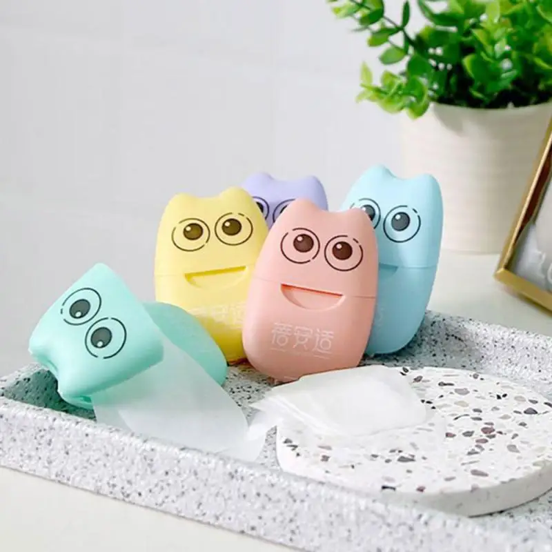 

20 pcs/ Box Portable Disinfecting Paper Travel Bathroom bath Soaps Washing Hand Disposable Scented Slice Foaming Soap Case Paper