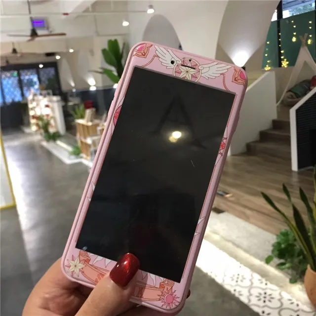 Защита экрана с мультяшным рисунком для iPhone 8 7 6 6S Plus закаленное стекло 3D 9H пленка