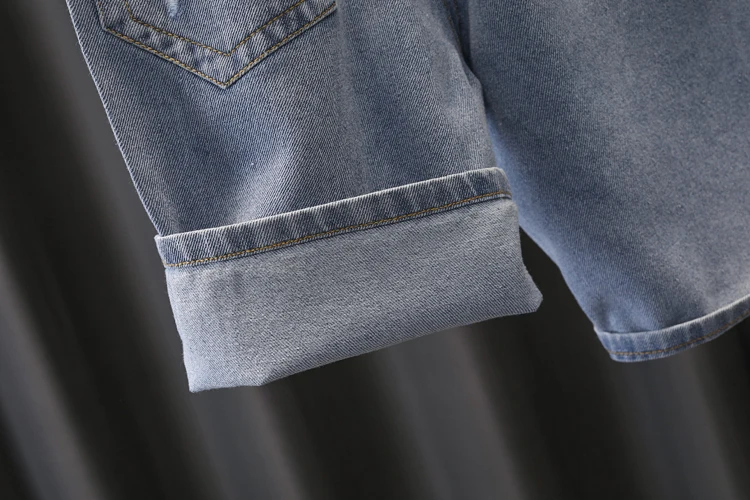 

Kids Jeans Casual Denim Pants 2021 Fashion New Summer Shorts For Letter Printed Soft Straight Elastic Waist Children Trousers