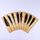 Натуральный ручка с гусиным пером металлическая авторучка для каллиграфического перо для чернильницы