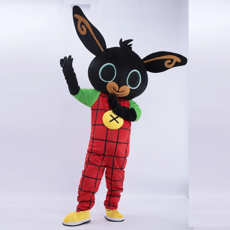 Пасхальный Рождественский костюм талисман на Хэллоуин черного кролика для