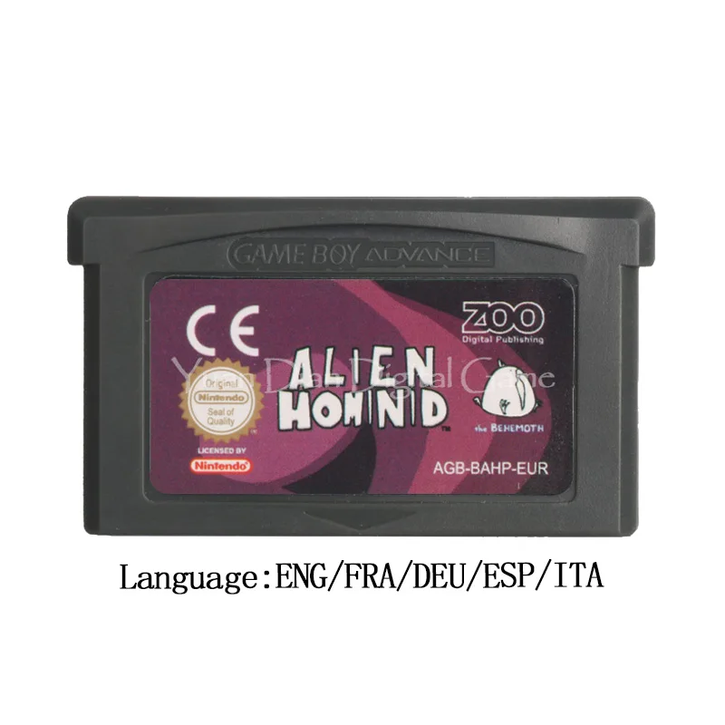 Для видеоигр Nintendo GBA картридж консоль карта Alien Hominid Европейская версия|Запасные