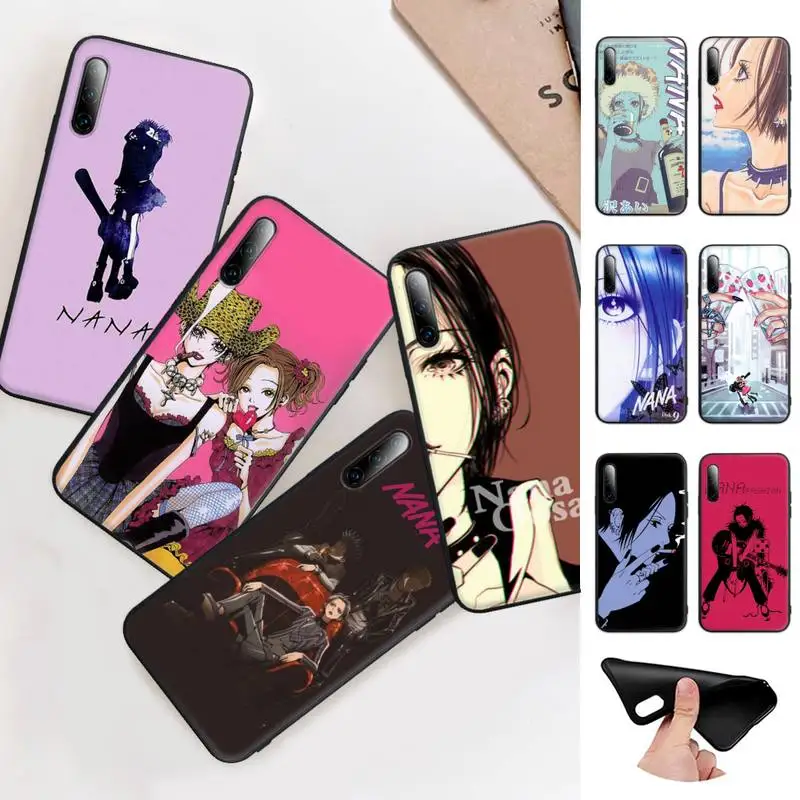

NaNa Osaki Black Rubber Phone Cover For Redmi Note 6 8 9 Pro Max 9s 8t 7 5A 5 4 4x Case