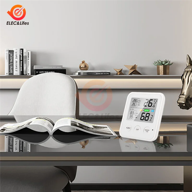 lcd electronic digital temperature humidity meter thermometer hygrometer indoor outdoor weather station for living room bedroom free global shipping