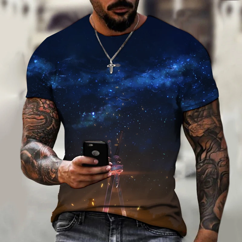 

New hot summer men's shirt casual top cat 3d printed T-shirt men's round neck casual fishing shirt plus size streetwear shirt