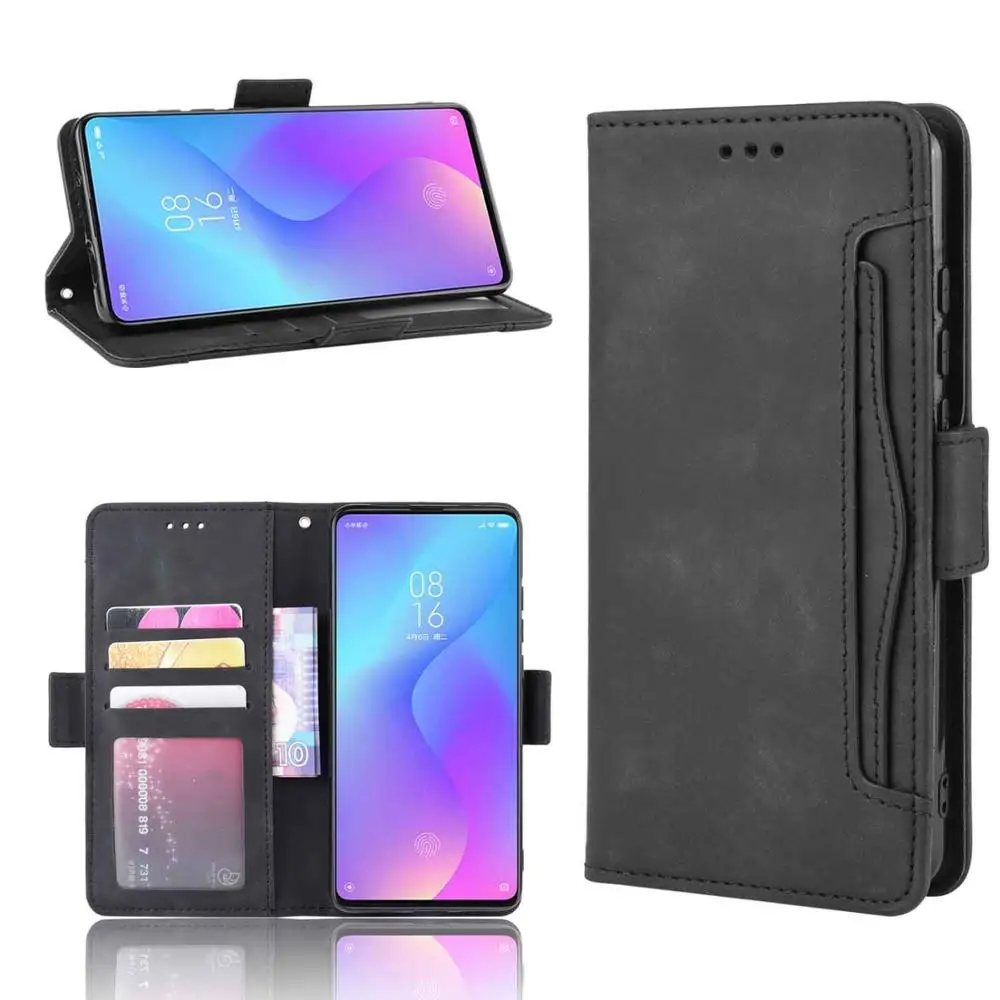

New Leather phone case for Xiaomi MI 9 9se 9T 9TPRO CC9 cc9e A3 / Redmi K20 K20pro back Cover Flip card wallet with stand Coque