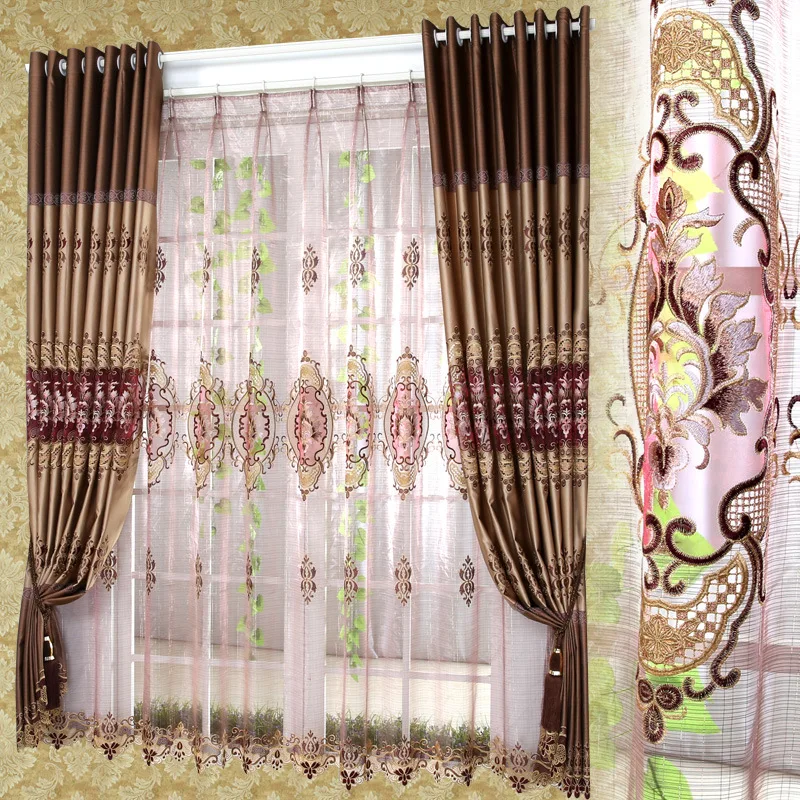 Элегантные Роскошные тканевые затемняющие шторы для гостиной розовые