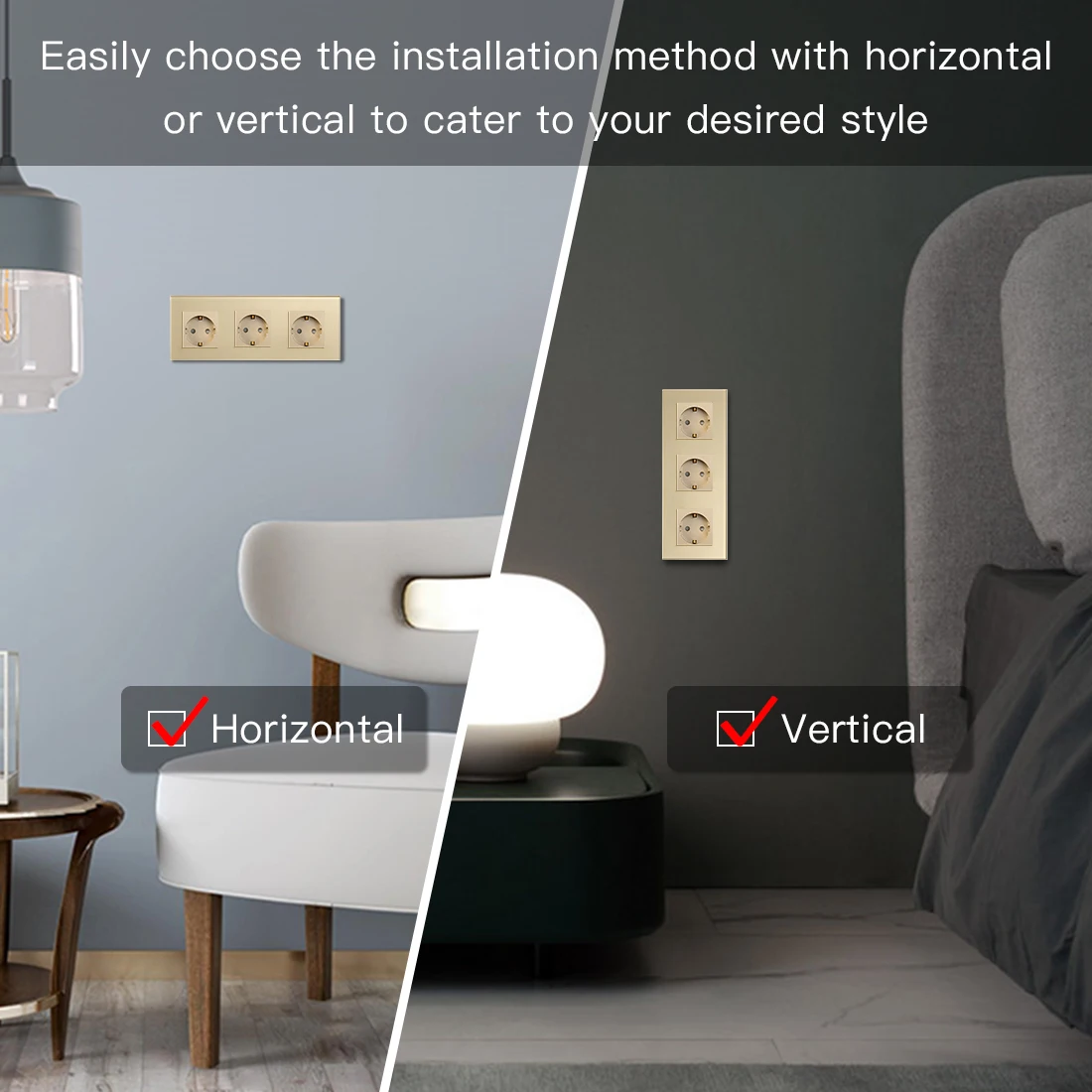 Розетка настенная BSEED 16 А размер 86 х 35 - 228 мм цвет в ассортименте