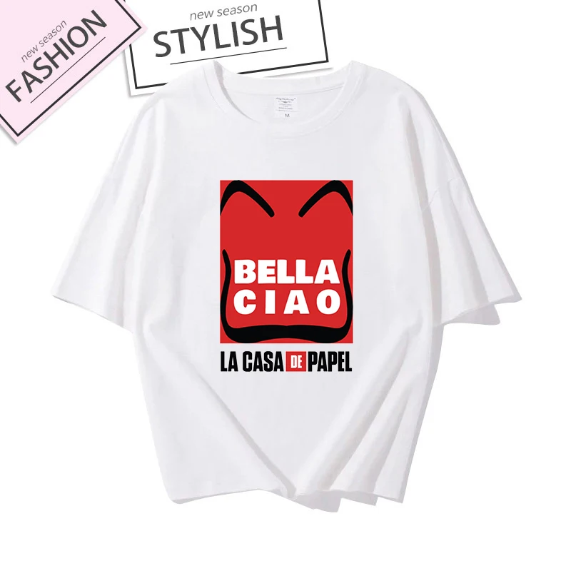 

La Casa De Papel T Shirt Men Women Unisex Tops Funny Design Money Heist Tees TV Series Short Sleeve House of Papel Shirts