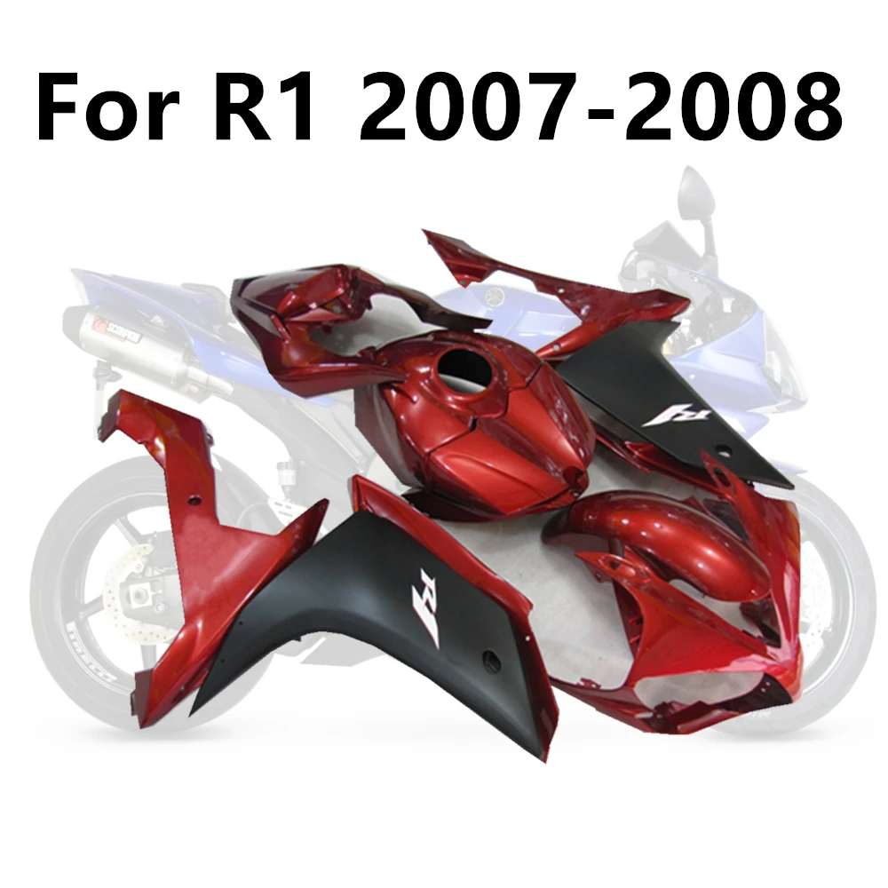 

2 Colors Wine Red Orange Motorcycle for Yamaha R1 2007-2008 Full Fairing Kits YZF1000 07-08 Bodywork Injection Kit Cowling