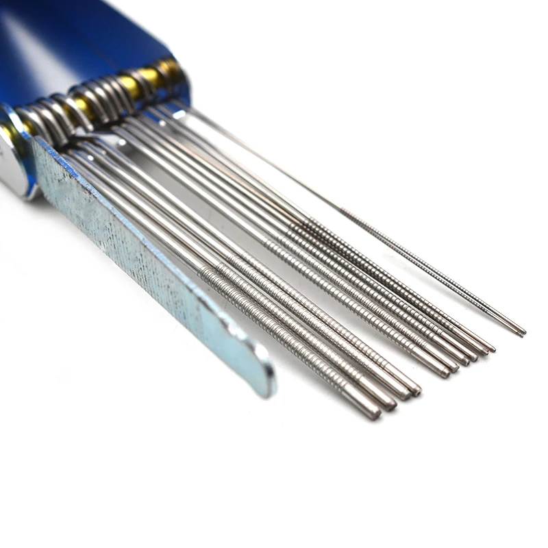 gitarre reparatur werkzeuge box metall lange welle dateien elektrische gitarre bass sattel mit mutter polnischen werkzeuge datei sahstangenslot einr