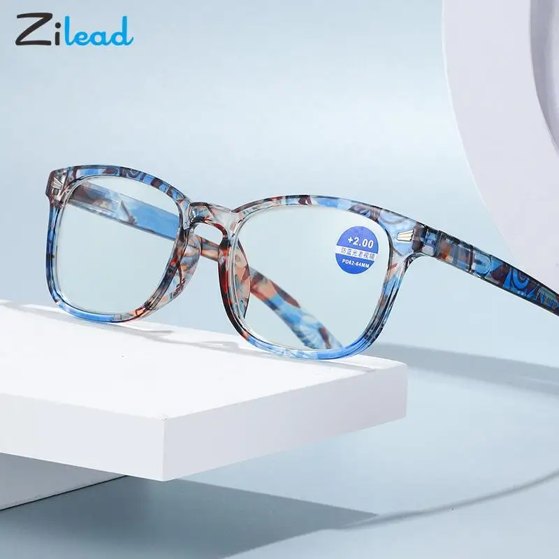 

Zilead Diopters+1+1.5+2+2.5+3+3.5+4 Reading Glasses Unisex Anti Blue Rays Presbyopia EyeGlasses Women Floral Reading Eyeglasses